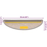  Prostirke za stepenice, samoljepljive, izgled sisala, 30 kom, 56x17x3 cm, srebrne | shoptok.hr