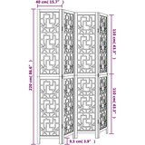 vidaXL Sobna pregrada s 4 panela smeđa od masivnog drva paulovnije | shoptok.hr