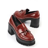 Capone Outfitters Round Toe Tassel Medium Heeled Women's Loafer Cene