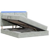  LED krevet za pohranu s madracem Svjetlosiva 160 x 200 cm | shoptok.hr
