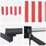 Ručna zlačivna tenda s LED diodama Crvena i bijela 4 5 × 3 m | shoptok.hr