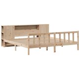 vidaXL Krevet s regalom za knjige bez madraca 200 x 200 cm od borovine | shoptok.hr