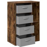  Strani šal s predalom Dimljeni oreh 60 x 33,5 x 84 cm, (5000233756) | Shoptok.si