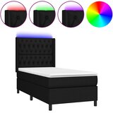  box spring s madracem LED crni 90x200 cm od tkanine | shoptok.hr