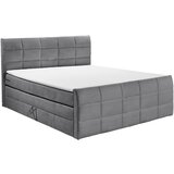 MID.YOU POSTELJA BOXSPRING 180 cm x 200 cm , tekstil, leseni material temno siva | Shoptok.si