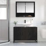 vidaXL Kupaonski ormarić za sudoper Crni hrast 90 x 33 x 60 cm Cijene