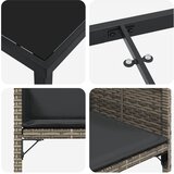  Vrtni set za objed 9 kom. Siva poliratan | shoptok.hr