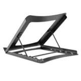 Laptop and Tablet Stand, Adjustable (5 positions), Suitable for all tablets and laptops up to 15.6, Portable and Lightweight, Steel, Black, Lifetime Warranty