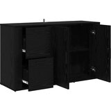  s predalom Črni hrast 100 x 33 x 59.5 cm Konstruiran les, (5000217244) | Shoptok.si