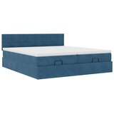 vidaXL otomanski okvir kreveta s madracima plavi 180x200cm baršunasti | shoptok.hr