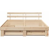  Krevetna konstrukcija Smeđa 200 x 200 cm Čvrsto borovo drvo | shoptok.hr
