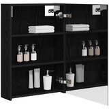  Kupaonski ormar s ogledalom Crni hrast 50 x 14,5 x 70 cm | shoptok.hr