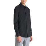 Antony Morato Srajce z dolgimi rokavi LONDON SLIM FIT MMSL00691-FA400078 Črna Cene