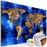  Slika na plutenoj podlozi - Golden Continents [Cork Map] 120x80 | shoptok.hr