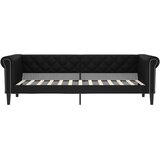 Dnevni krevet crni 80 x 200 cm od umjetne kože | shoptok.hr