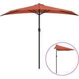 Balkonski suncobran terakota 270 x 144 x 222 cm polukružni | Shoptok.si