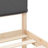  Krevetni okvir s tapiciranim uzglavljem Tamno siva 150 x 200 cm | shoptok.hr