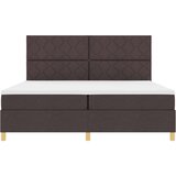 Box Spring Krevet s dušekom Tamnosmeđi 200x200 cm Tkanina | shoptok.hr