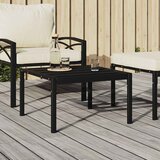  Vrtni stolić za kavu crni 60 x 60 x 35 cm čelični | shoptok.hr