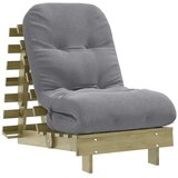  Futon na razvlačenje s madracem 60 x 206 x 11 cm od borovine | shoptok.hr