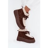 Boto Women's snow boots on platform with fur brown Florivelle Cijene