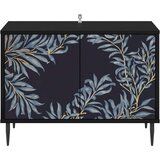  ormar DOKKUM 69 x 33 x 50,5 cm Crni hrast Konstruirano drvo | shoptok.hr