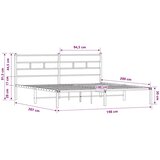  Okvir kreveta bez madraca s uzglavljem boja hrasta 190x200 cm | shoptok.hr