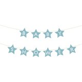 Banner znak za baby shower zvijezde svijetloplave 290cm x 16.5cm | shoptok.hr