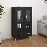 The Living Store Visoka omarica črna 70x31x115 cm inženirski les - Visoka Omarica, (21660897) | Shoptok.si