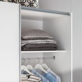 Time omara z drsnimi vrati, bela, barve hrasta | Shoptok.si