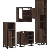vidaXL 4-dijelni set kupaonskog namještaja boja smeđeg hrasta drveni | shoptok.hr