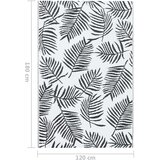 Vanjski tepih ARAKIL bijelo-crni 120 x 180 cm PP | shoptok.hr