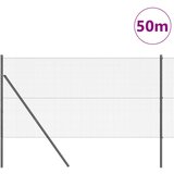 vidaXL varjena ograja z 13 stebri, siva 1,2x50 m jeklo | Shoptok.si