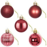  Set božićnih kuglica 100 kom. Vinska crvena 4 cm Polistiren - boja crnog vina | shoptok.hr
