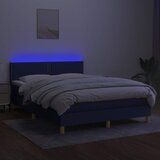  box spring s madracem LED plavi 140x190 cm od tkanine | shoptok.hr