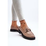 VINCEZA Women's Beige Faux Leather Moccasins Ledda | Shoptok.si