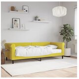 vidaXL dnevni krevet s madracem žuti 80 x 200 cm baršunasti | shoptok.hr