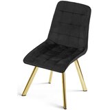  CIEZA stolica - crni baršun / zlatne noge x 1 | shoptok.hr