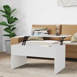  Stolić za kavu sjajni bijeli 80x50,5x41,5 cm konstruirano drvo | shoptok.hr