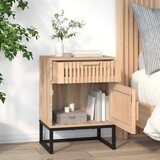  Noćni ormarić 40 x 30 x 55,5 cm od konstruiranog drva i željeza | shoptok.hr