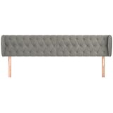  Uzglavlje s ušima svjetlosivo 183x23x78/88 cm baršunasto | shoptok.hr