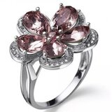  Ženski oliver weber fiore light rose prsten sa swarovski rozim kristalom xl ( 41150xl.223 ) Cene
