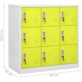 vidaXL Ormarići s ključem 5 kom svjetlosivi/zeleni 90x45x92,5 cm čelik | shoptok.hr