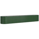 vidaXL Visoka greda iz prašno premazanega jekla 440x80x68 cm zelena, (20981158) Cene