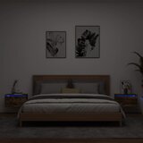 The Living Store Nočna stenska omarica z LED lučkami 2 kosa dimljen hrast - Stenska Nočna Omarica, (21568523) | Shoptok.si