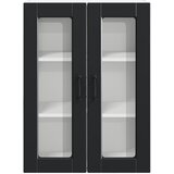  Zidni stakleni ormarić Crna 60 x 31 x 80 cm Konstruirano drvo | shoptok.hr