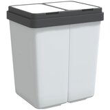 vidaXL Dvojni smetnjak bel 2x25 L, (20826673) | Shoptok.si