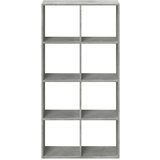 vidaXL Sobna pregrada / regal za knjige sivi 69,5x29x137,5 cm drveni | shoptok.hr
