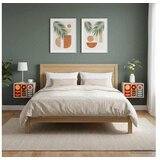 vidaXL Wall-mounted noćni ormarić ESSEN 2 kom. Hrast sonoma - Hrast sonoma Uzorak suncokreta 2 Cijene