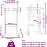 vidaXL TV stojalo na kolesih 32-90-palčni zaslon VESA 800x600 mm 100kg | Shoptok.si